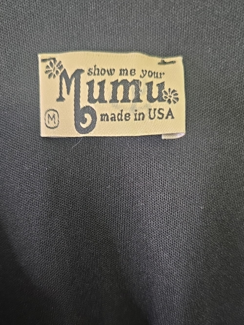 Show Me Your Mumu Black Floral V-Neck Blouse, Size M - Picture 3 of 4